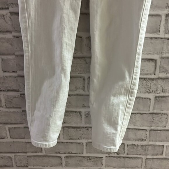 Guess white jeans mid crop size 25- womens - Picture 6 of 9